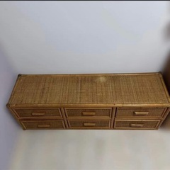 ラタン　チェスト　籐　アンティーク　インテリアの画像