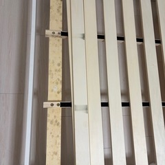 ベッドフレーム セミダブル SD ホワイト 白 マットレス付きの画像