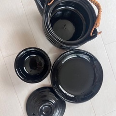 土瓶蒸し　黒　陶器　茶器　美品の画像