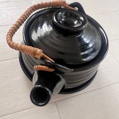 土瓶蒸し　黒　陶器　茶器　美品の画像