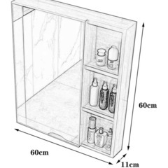 ミラーキャビネット 洗面所 鏡の画像