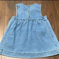 プチバトー　デニムワンピース 18M 81cmの画像