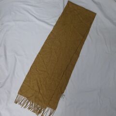 ( E-9 )UNIQLO ユニクロ カシミヤマフラー カーキ ブラウン ベージュ 261-420948 中古 未使用品の画像