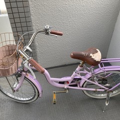 自転車　子供　20インチ　パープルの画像