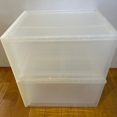 無印プラスチックケース2個の画像