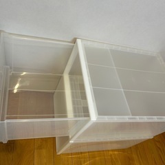 無印プラスチックケース2個の画像