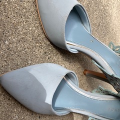 ブライダルシューズ（ブルー）の画像