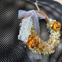 ナチュラルドライフラワーリースの画像