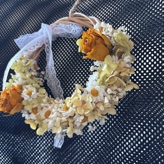 ナチュラルドライフラワーリースの画像