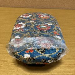 【美品/長期保管品/お引取限定】■らくらく座椅子■携帯用折畳み正座椅子■和装柄■W265mm×D170mm■の画像