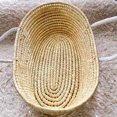 ナチュラルクーファン10mois ディモワ 赤ちゃんカゴ　バスケット 月齢フォトなどにも の画像