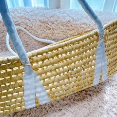 ナチュラルクーファン10mois ディモワ 赤ちゃんカゴ　バスケット 月齢フォトなどにも の画像