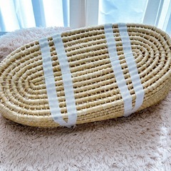 ナチュラルクーファン10mois ディモワ 赤ちゃんカゴ　バスケット 月齢フォトなどにも の画像