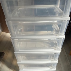 【美品】アイリスオーヤマ　収納ボックス　３段x2つの画像