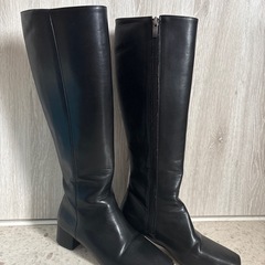 ロングブーツ　くろ黒の画像