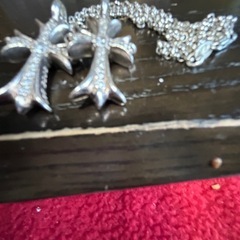 シルバー　
タイニーCHシルバー925　クロスチャーム with パヴェの画像