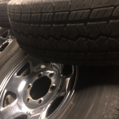 希少？100系ハイエース純正メッキホイール！スタッドレスだが、、、微妙！の画像