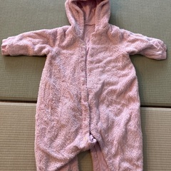 くま耳カバーオール(フリース生地)の画像