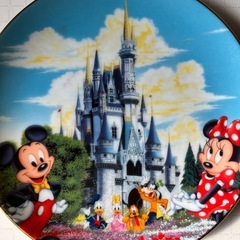 Disney ミッキーミニーのシンデレラ城　飾り皿の画像