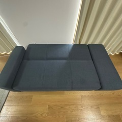3人掛けソファベッド(ニトリ、オットマン 収納付き)の画像