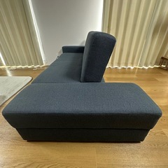 3人掛けソファベッド(ニトリ、オットマン 収納付き)の画像