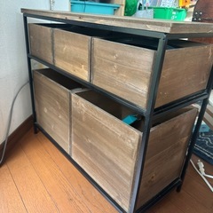 【直接渡¥5000】salut! アイアンウッド 5ドロワーマルチラック サリュの画像