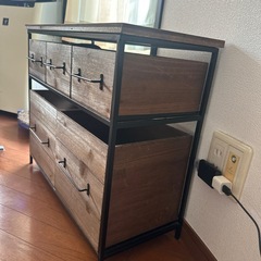 【直接渡¥5000】salut! アイアンウッド 5ドロワーマルチラック サリュの画像