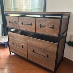 【直接渡¥5000】salut! アイアンウッド 5ドロワーマルチラック サリュの画像