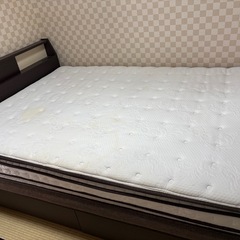  【シミあり】ニトリ Nスリープ H3-CR トッパー付 ダブルサイズ マットレス 一体型／寝心地ふかふか💤 の画像