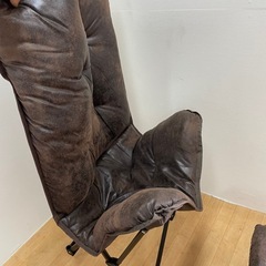 キャンプチェア　椅子　オットマン付き　折り畳み式の画像