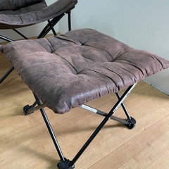 キャンプチェア　椅子　オットマン付き　折り畳み式の画像