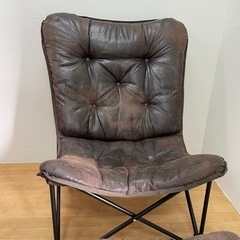 キャンプチェア　椅子　オットマン付き　折り畳み式の画像