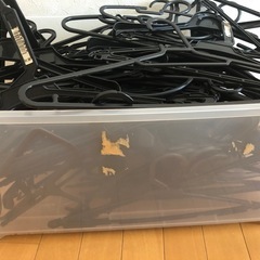 沢山の　ハンガー　黒だけ　さまざまの画像