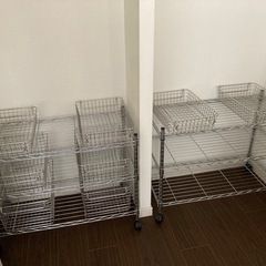 クローゼット洋服収納スチールラックセットの画像