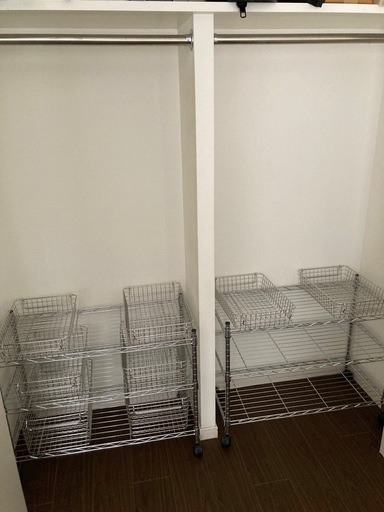 クローゼット洋服収納スチールラックセット