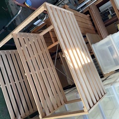 木製ラック　棚 横大きめ　中古の画像