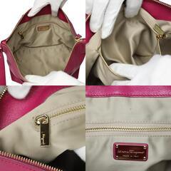 サルヴァトーレフェラガモ  ハンドバッグ ピンク  Salvatore Ferragamo ガンチーニ 無地の画像