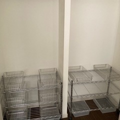 クローゼット洋服収納スチールラックセットの画像