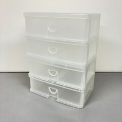 stp-3552　プラケース　2段　2個セット　39×26×26cm　プラスチックケース　引き出し　小物収納　収納ケース　スキマ収納　押入れ収納の画像