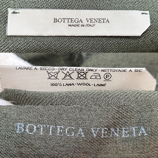 ボッテガヴェネタBOTTEGA VENETAボッテガベネタマフラーストールショールスカーフ緑色ウール100％縦136横134イタリア製ユニセックス男女兼用 レディースlady's LADYS女性用婦人ウィメンズwomen’sメンズmen’s男性用紳士