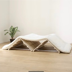 シングル 4つ折り桐すのこベッドの画像