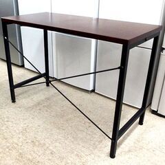 デスク 幅100cm テーブル ダンテ 作業台 机 PCデスク ブラウン系 ☆ 札幌市北区屯田 の画像