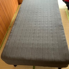 シングルベッド　マットレス　ベッドフレーム付　ニトリ　カバー付　の画像