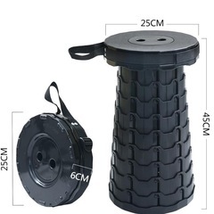 未使用　折りたたみ椅子 アコーディオンチェア 軽量 コンパクト 伸縮式 高さ調整可能の画像