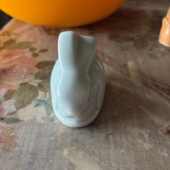 陶器うさぎ柄楊子入れの画像