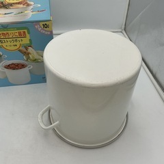 24cm深型ストックポット　ホーロー容器　漬け物作りに　の画像