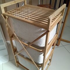 ★リユースのサカイ日立店★HJ8268  ラック ベージュ H96.5×D34×W44 クリーニング済み の画像