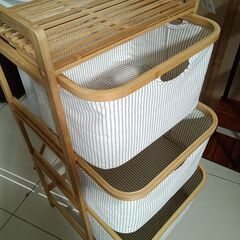 ★リユースのサカイ日立店★HJ8268  ラック ベージュ H96.5×D34×W44 クリーニング済み の画像