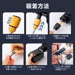 高圧洗浄機 コードレス 充電式 バッテリー充電式 ホース付き 洗車 家庭用 水圧洗浄 バケツ タンク コンパクト 外壁掃除 大掃除 軽量 強力 ポータブルの画像