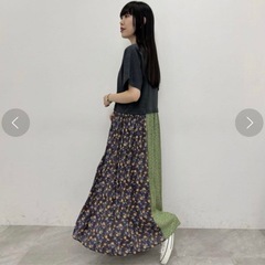 ニコアンド　MODE NORM CORE リメイクライクフラワーワンピース Mサイズの画像